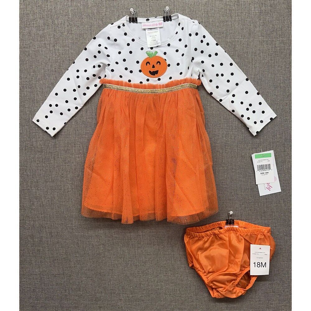 NEW BNWT Bonnie Jean/Bonnie‎ Baby Halloween Outfit Playful Pumpkin Size 18M
